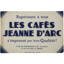 Buvard publicitaire. Les cafés Jeanne d'Arc.