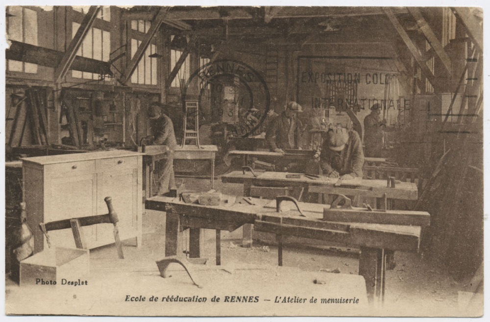 Ecole de Rééducation de Rennes - L'Atelier de menuiserie.