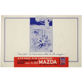 Buvard publicitaire. Pile Mazda. Buvard n°8.