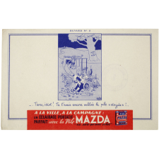 Buvard publicitaire. Pile Mazda. Buvard n°8.