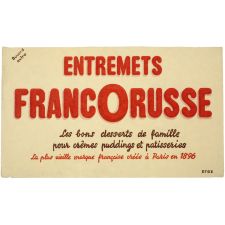 Buvard publicitaire. Entremets Francorusse.