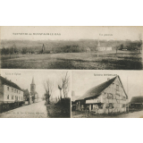 Souvenir de Muespach-le-Bas - Vue générale - Ecole et Eglise - Epicerie Gutzwiller.