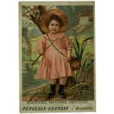 Carte réclame. Pergeaux-Gourdan. Granville. Horlogerie, bijouterie, orfèvrerie. 