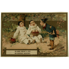 Carte réclame. Pharmacie normale. Un garde survint à jeun qui cherchait aventures.