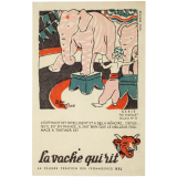 Buvard publicitaire. La vache qui rit. Éléphant. 