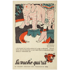 Buvard publicitaire. La vache qui rit. Éléphant. 