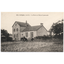 4511 - St-Séglin (I.-&-V.) - La Mairie et l'Ecole Communale.