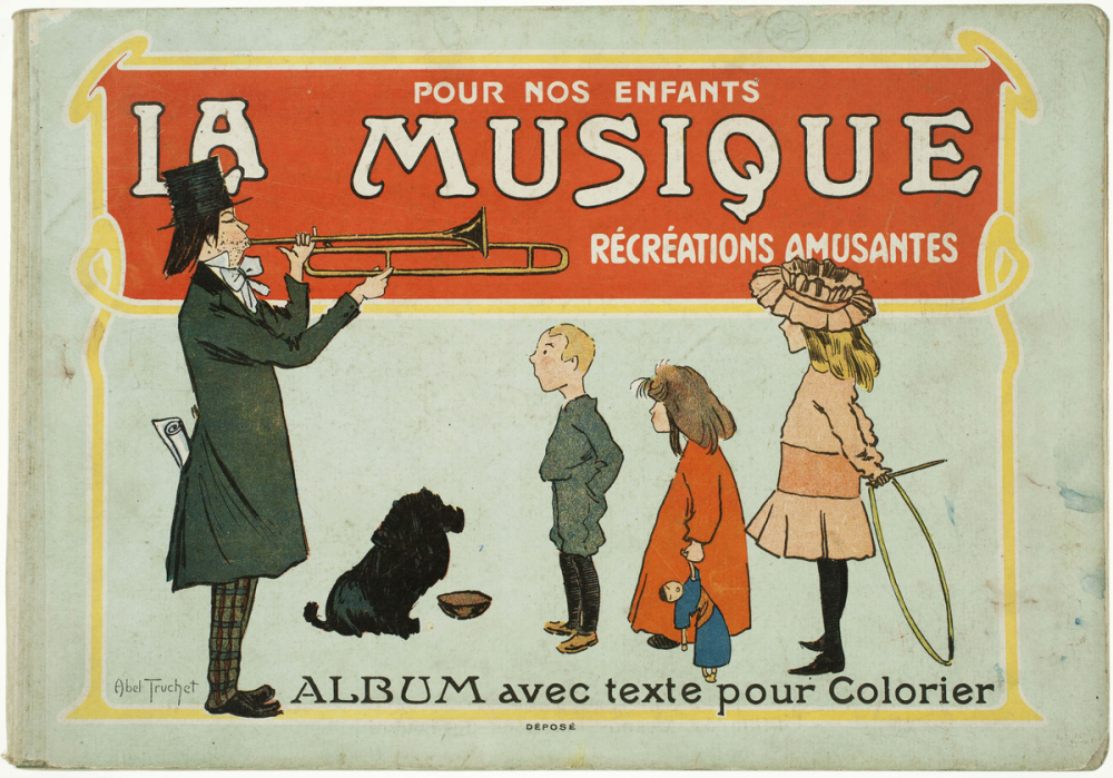 La Musique : album avec texte pour colorier