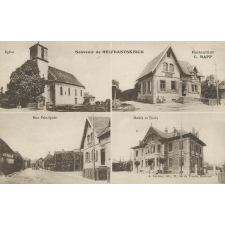 Souvenir de Helfrantskirch - Eglise - Restaurant C.Rapp - Rue Principale - Mairie et Ecole.