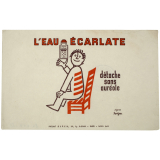 Buvard publicitaire. L'eau écarlate.