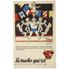 Buvard publicitaire. La vache qui rit. Acrobates. 