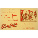 Buvard publicitaire. Pulvérisé Poulain. Joli Tambour.