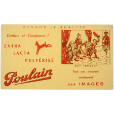 Buvard publicitaire. Pulvérisé Poulain. Joli Tambour.