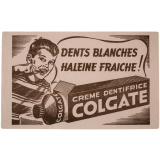 Buvard publicitaire. Crème dentifrice Colgate. Garçon. 