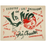 Buvard publicitaire. Ecoutez les émissions de La pie qui chante. 