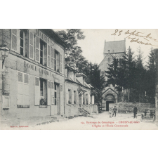 154 - Choisy-au-Bac - L'Eglise et l'Ecole Communale.