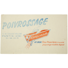 Buvard publicitaire. Poivrossage.