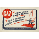 Buvard publicitaire. Cuisine au gaz. 