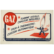 Buvard publicitaire. Cuisine au gaz.
