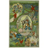 Image réclame à collectionner. Maisons Henri Esders. Le Petit Poucet.