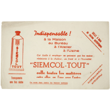Buvard publicitaire. Siemcol-Tout.