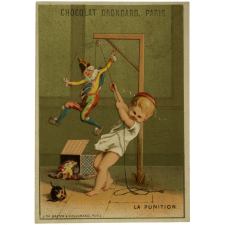 Carte réclame. Chocolat Grondard. La punition.