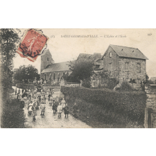 583 - Saint-Georges-d'Elle - L'Eglise et l'Ecole.