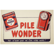 Buvard publicitaire. Pile Wonder.
