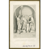 Image religieuse. La première communion de Saint Louis de Gonzague.