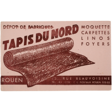 Buvard publicitaire. Tapis du Nord.