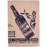 Buvard publicitaire. Rhum Chauvet. 