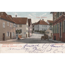 Gruss aus Balbronn i. Els. - Wirtschaft Falk - Evang. Schulhaus - Gemeindhaus.