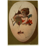 Carte réclame. Maison de la Belle Jardinière. Portrait d'enfant. 