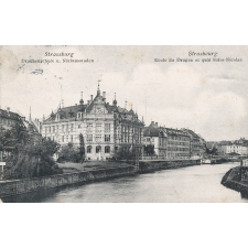 Strassburg - Drachenschule u. Niklausstaden - Strasbourg - Ecole du Dragon et quai Saint-Nicolas.