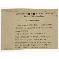 Journal scolaire Freinet. Livre de vie. Juillet, 1928.