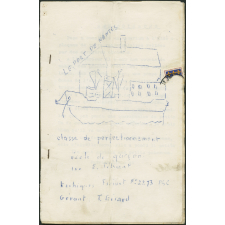 Journal scolaire Freinet. Le port de Nantes. [1964].