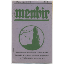 Journal scolaire Freinet. Menhir. N°2, mars avril, 1948.