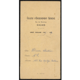Carnet de correspondance. Collège d'Enseignement Général Rue des Maréchaux Calais. Année scolaire 1969-1970. 