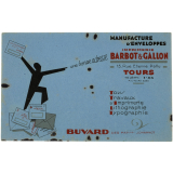 Buvard publicitaire. Imprimerie Barbot & Gallon. Tours. 