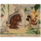 Buvard publicitaire. Biscottes Colibri. Les grandes époques de l'histoire vues par Bot. 