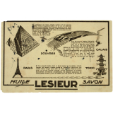 Buvard publicitaire. Huile et savon Lesieur. 