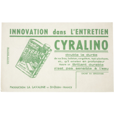 Buvard publicitaire. Cyralino. 