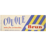 Buvard publicitaire. Brun. Couque extra fine, en tranches...