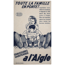 Buvard publicitaire. Chaussures caoutchouc à l'Aigle.