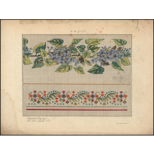Modèle de broderie. Frises florales. 