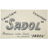 Buvard publicitaire. Sadol. Cirage crème. Encaustique.