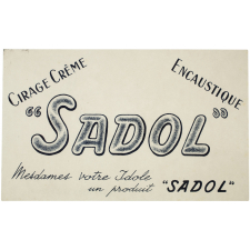Buvard publicitaire. Sadol. Cirage crème. Encaustique.