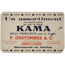 Buvard publicitaire. Volants Kama.