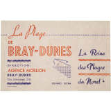 Buvard publicitaire. La plage de Bray-Dunes.