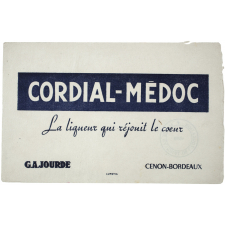 Buvard publicitaire. Cordial-Médoc. La liqueur qui réjouit le cœur.